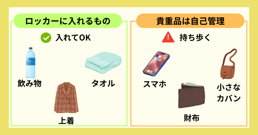 チョコザップ_貴重品とオープンロッカーに関して