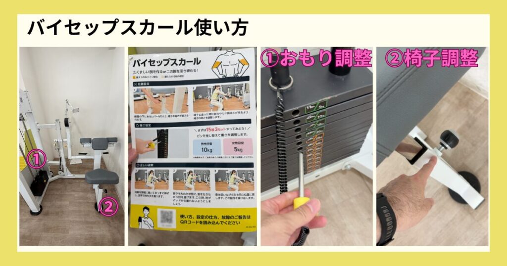 バイセップスカール_使い方